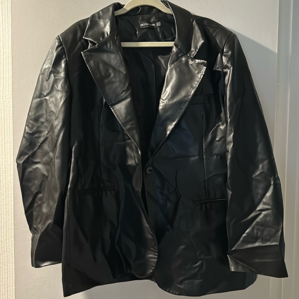 PLT pleather blazer